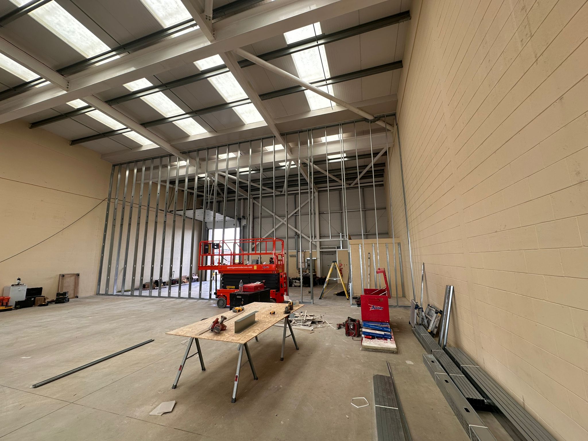 Commercial interior refurbishment by Yorkshire Ceilings Ltd