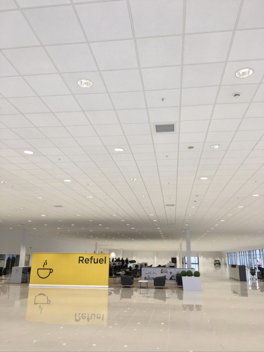 Commercial ceiling installation by Yorkshire Ceilings Ltd