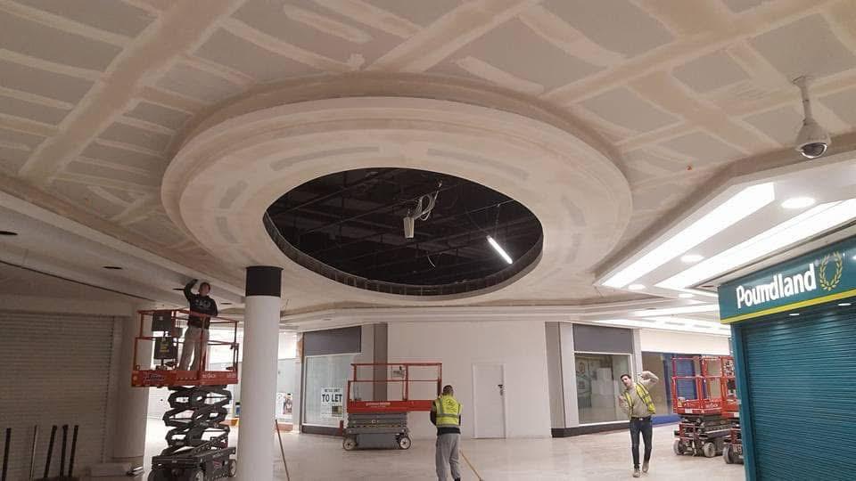 Retail suspended ceiling work by Yorkshire Ceilings Ltd